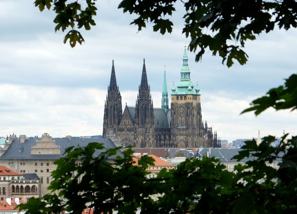 Vue sur le château de Prague