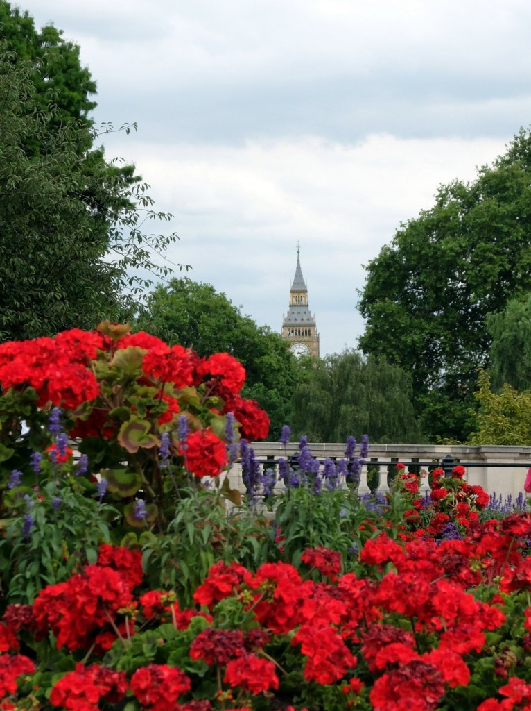 Big Ben vu depuis Saint James Garden