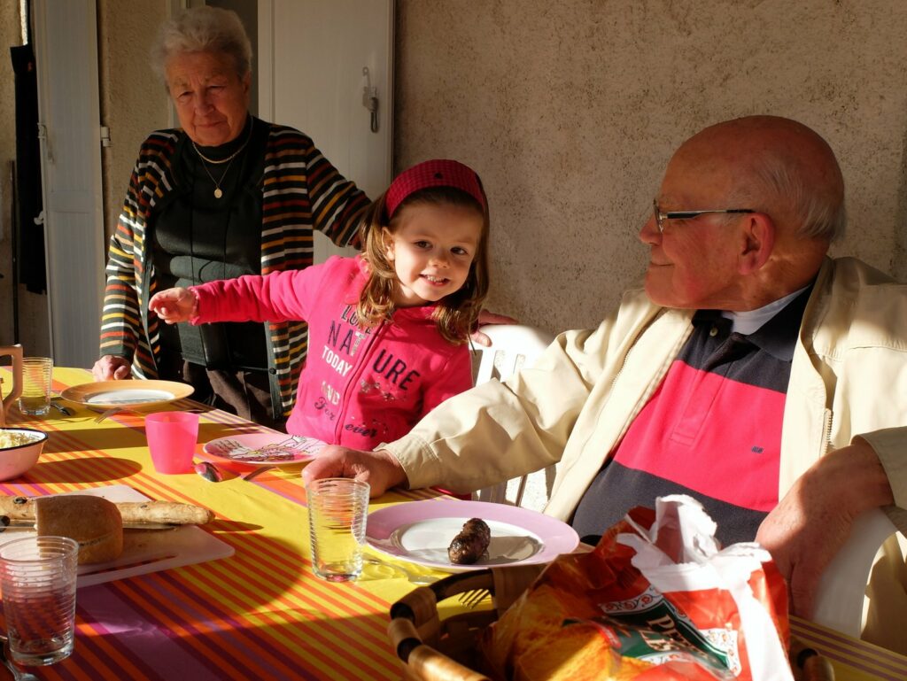 Déjeuner en terrasse en Hiver (avec Papadou et Madouce)