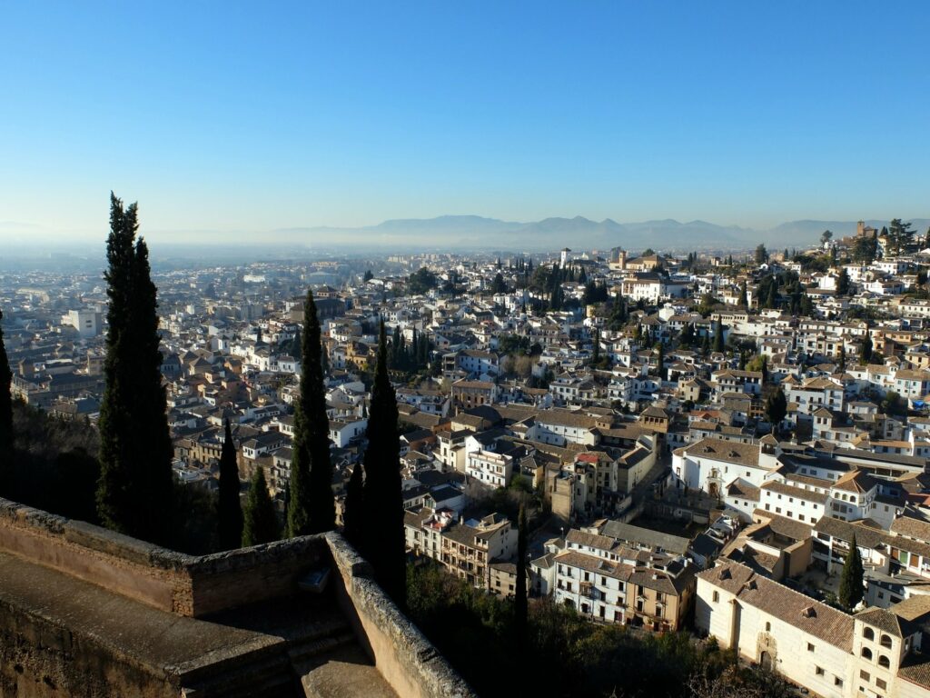 Vue sur Grenade depuis l'Alcazaba