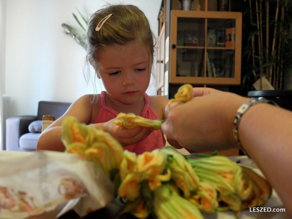 Beignets de fleurs de courgette - étape 1