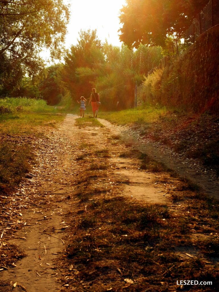 Promenade à Arce, au coucher de soleil