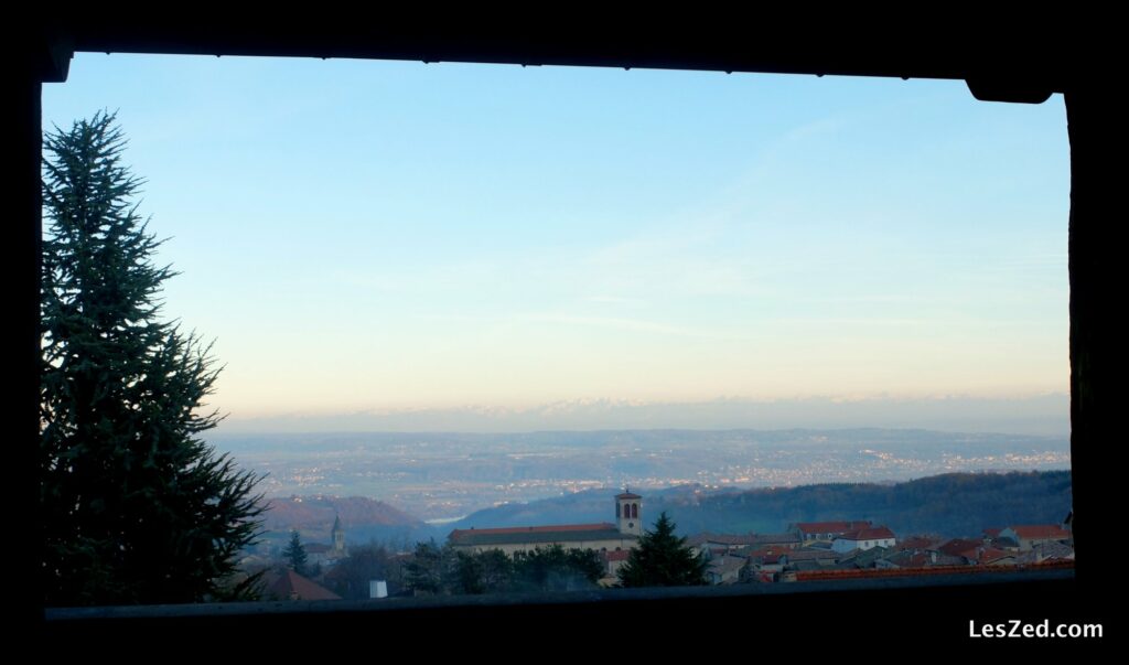 Vue sur le Pilat et la vallée du Rhône depuis Pélussin