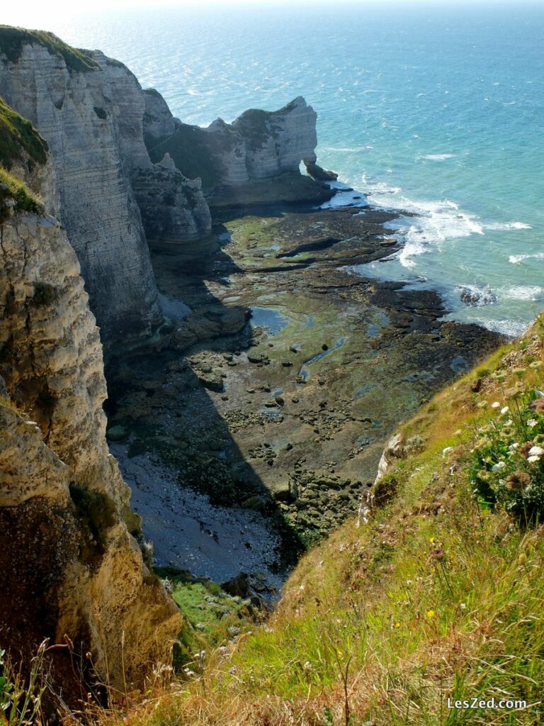 Etretat : falaise d’Amont côté sauvage