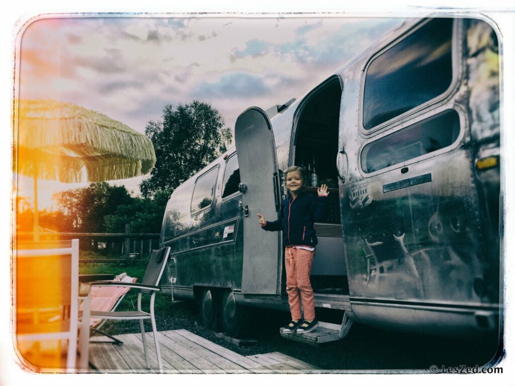 Notre gîte pour la semaine : une caravane Airstream (à Beuzeville)