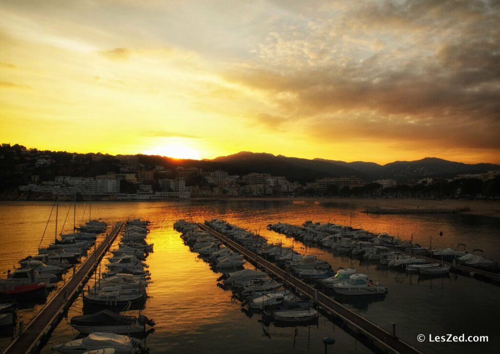 Coucher de soleil sur le Port de Sant Feliu de Guixols