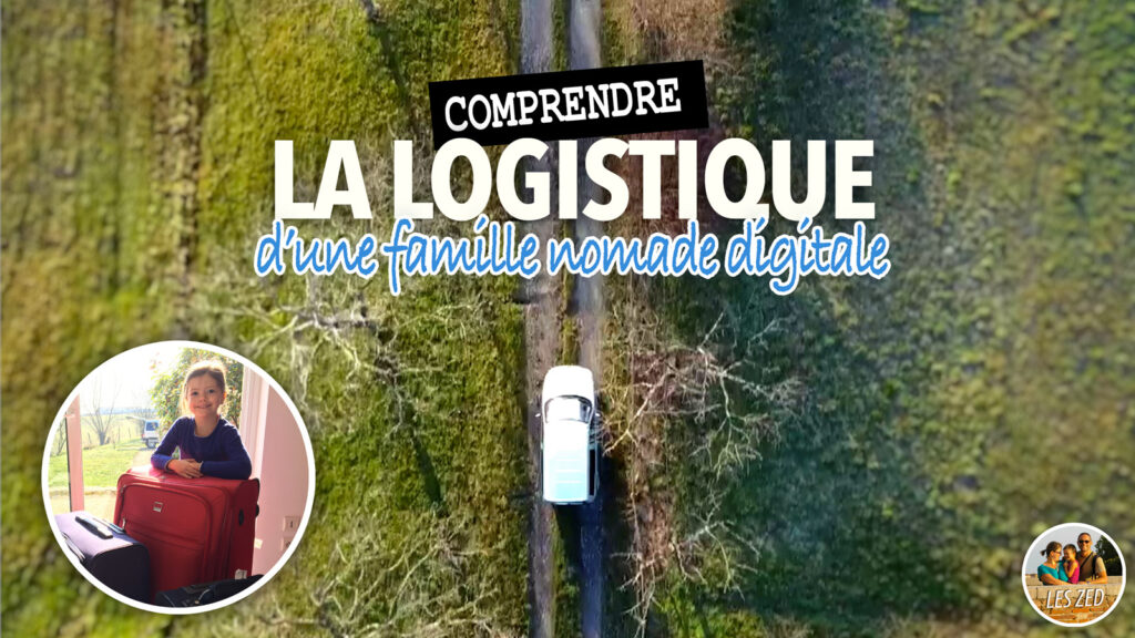 Logistique et bagages d'une famille nomade digitale