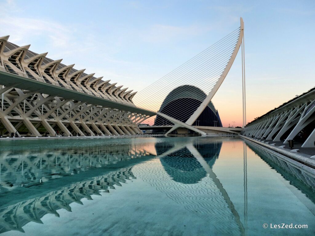 Le musée des sciences Príncipe Felipe (à gauche)