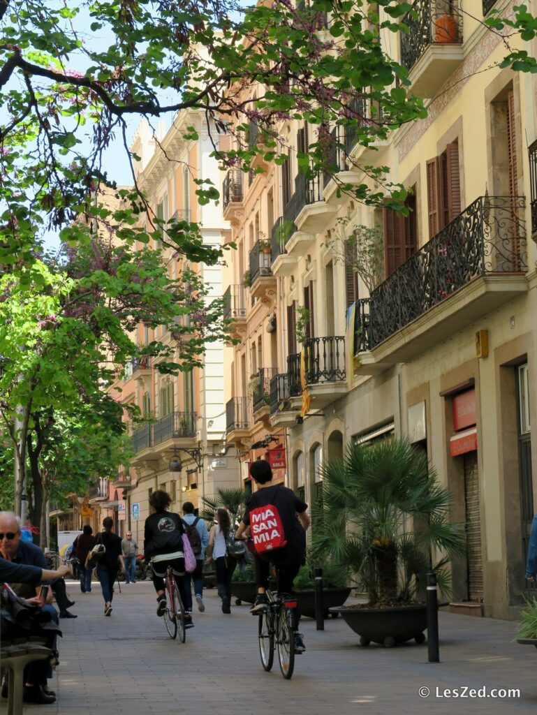 Rue piétonne du quartier de Gracia