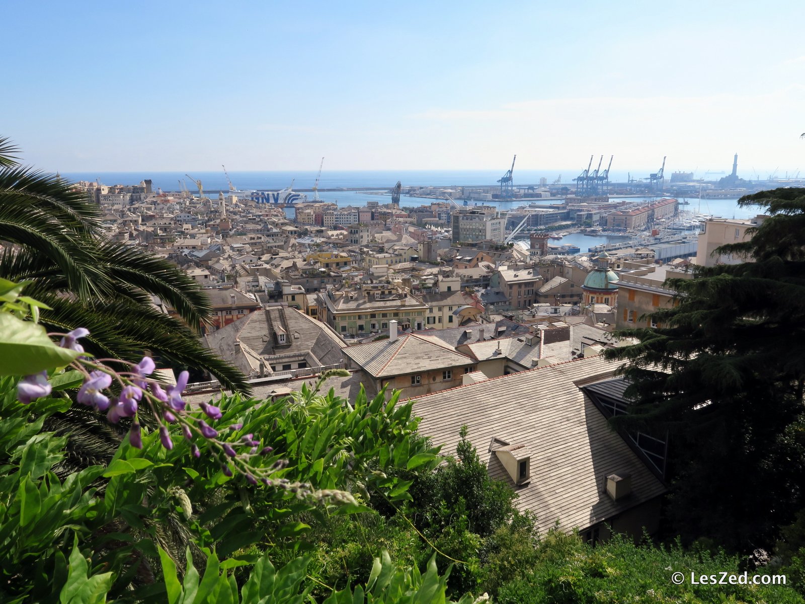 Vue sur Gênes depuis Spianata Castelletto