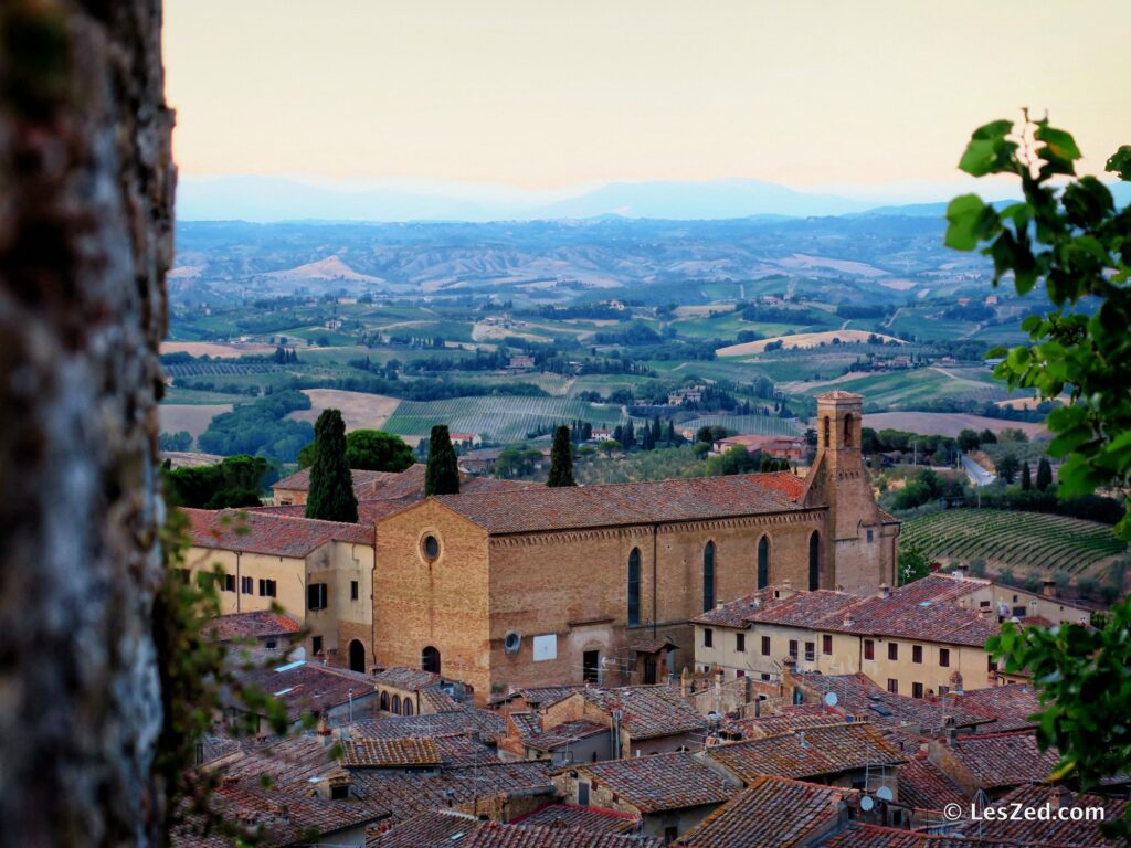 Vue sur la Toscane depuis San Gimignano