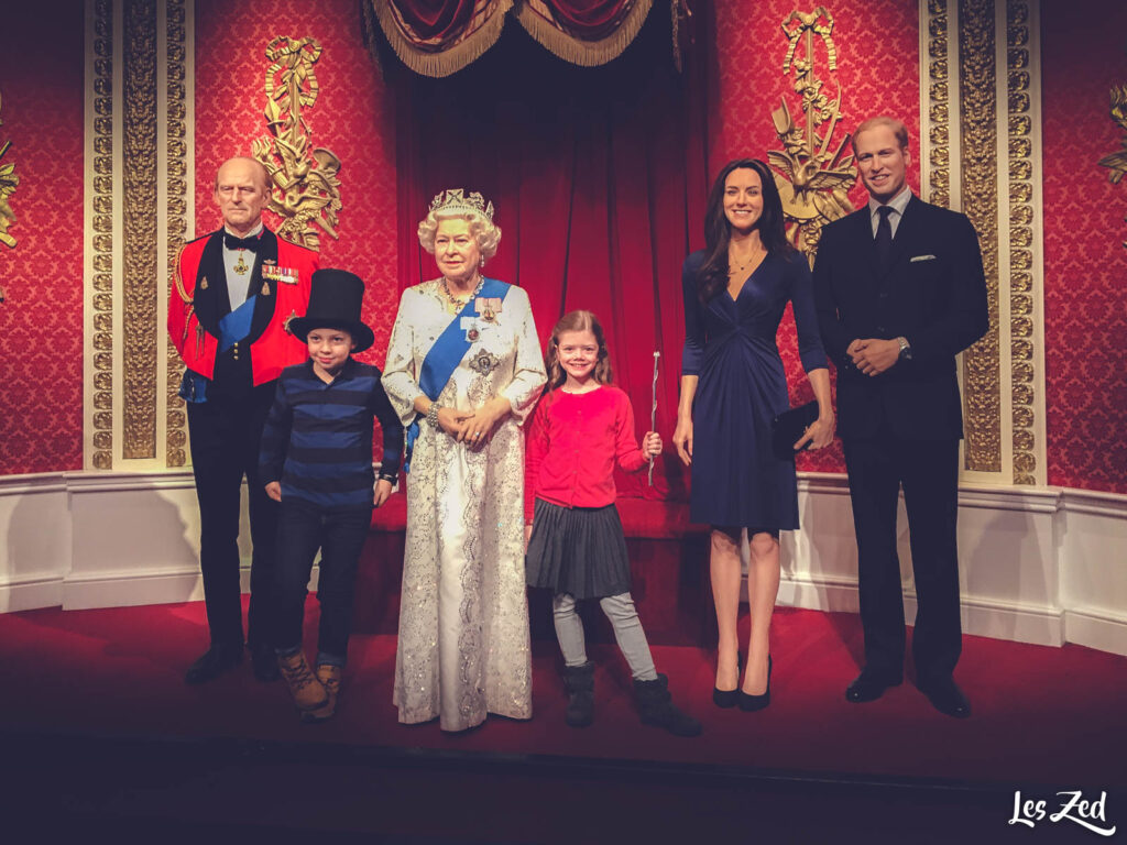Londres Madame Tussauds famille royale reine