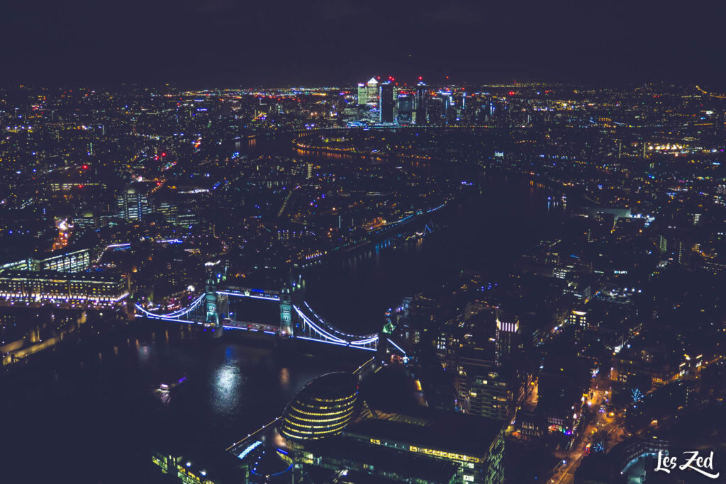 Londres The Shard View vue nuit