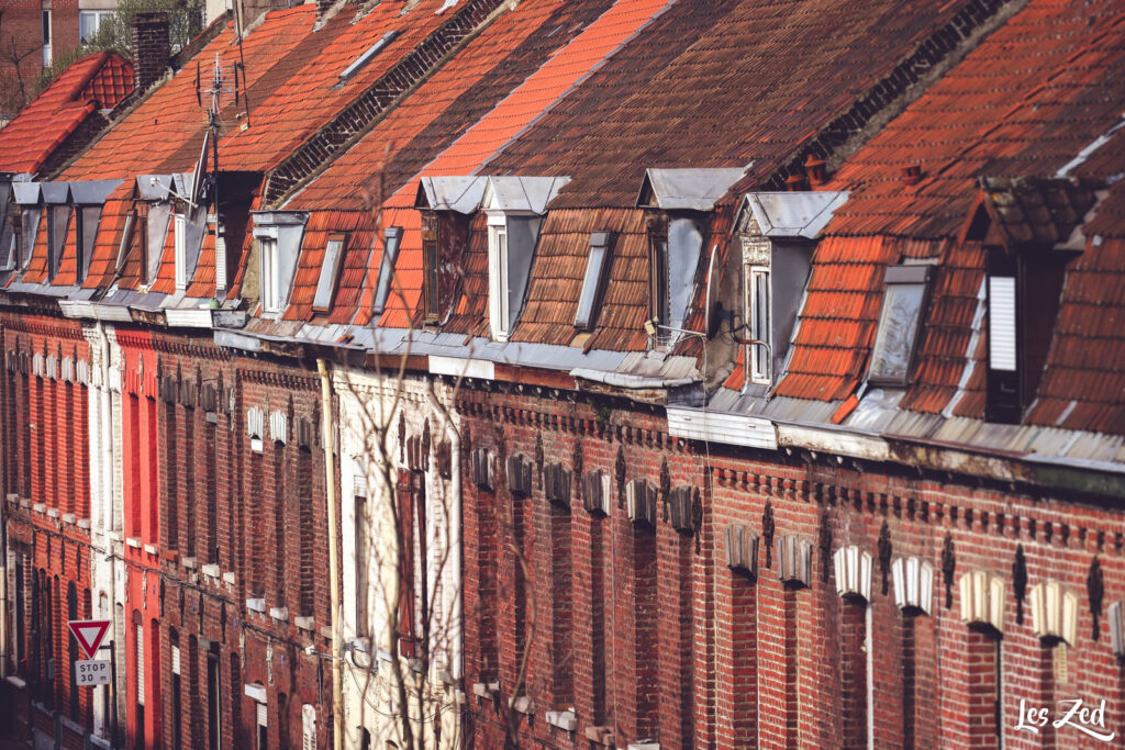 Rue typique de Roubaix (depuis les toits)