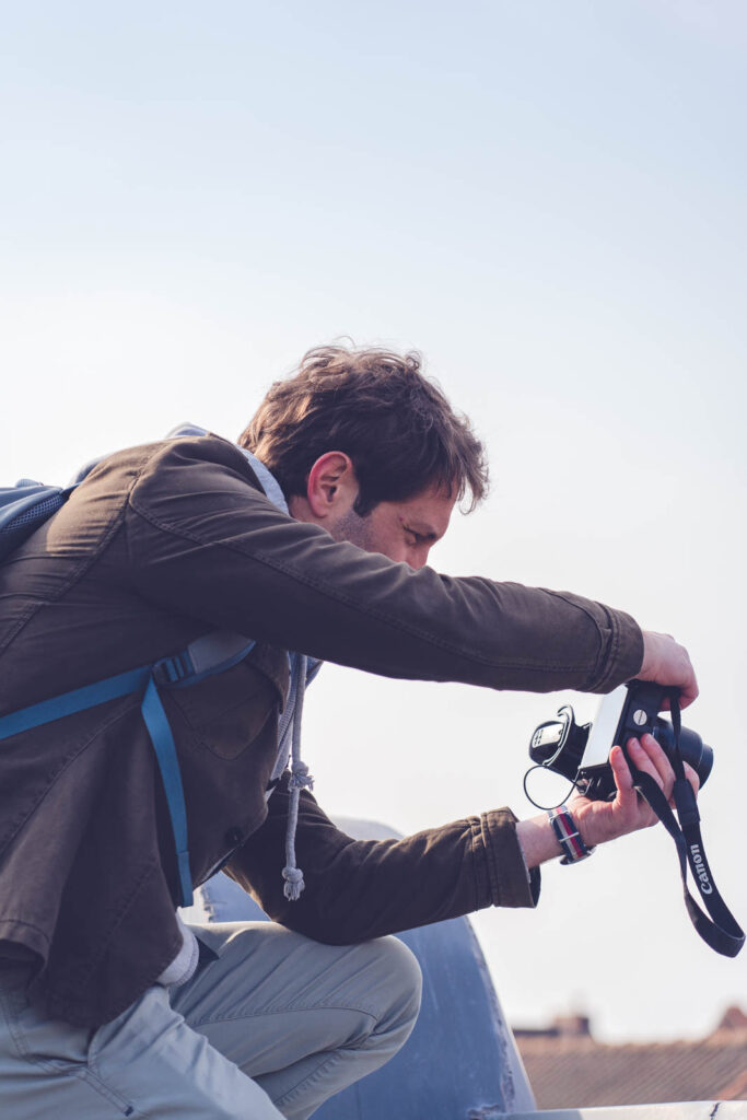 Le photographe photographié sur son toit