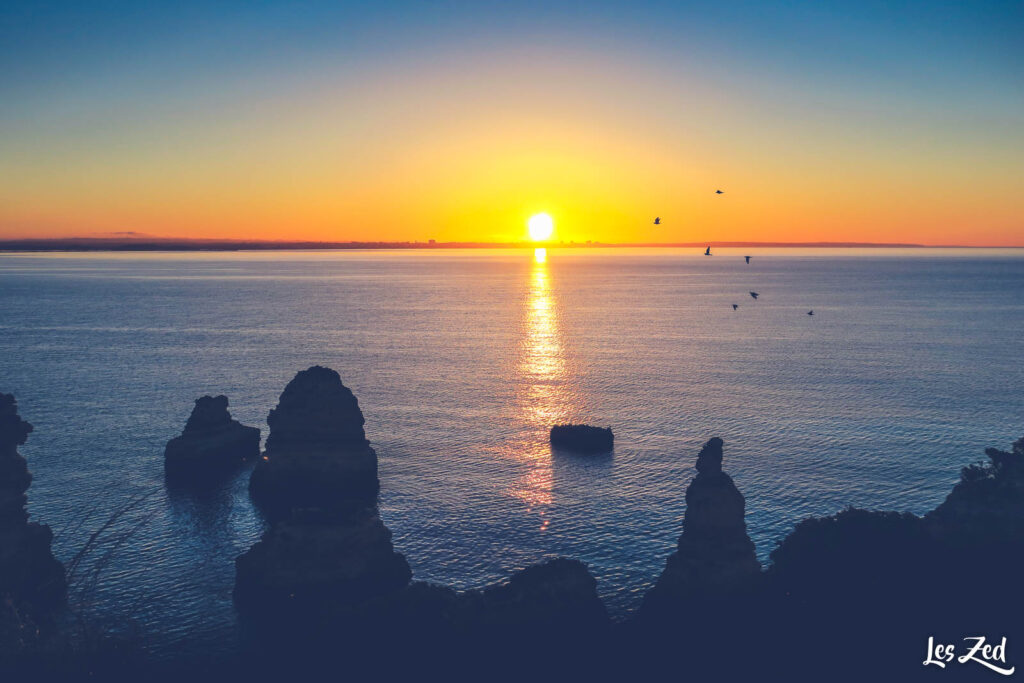 La Ponta da Piedade au lever du soleil