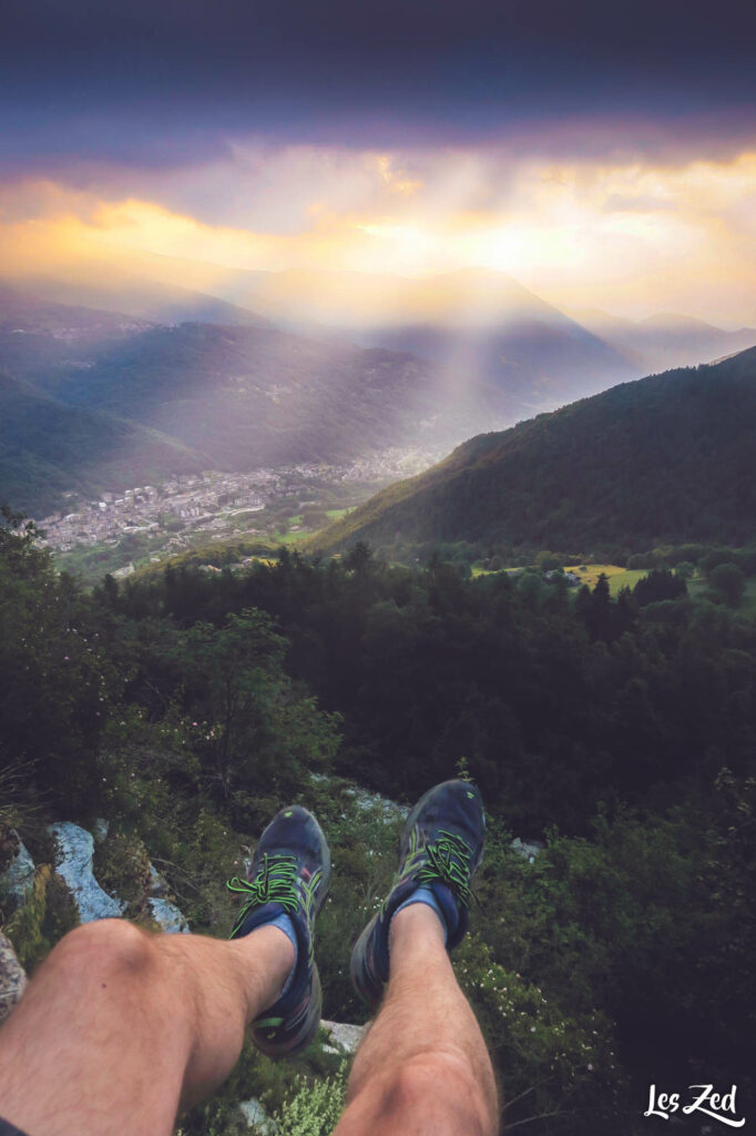 Vue sur la vallée et Sampeyre