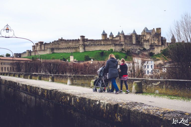 Visiter Carcassonne en famille (en hiver et sous la pluie) Carcassonne en famille avec un bébé